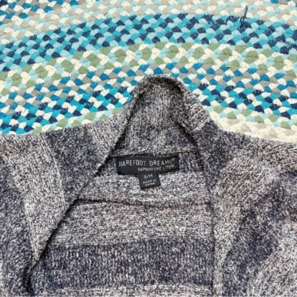 Barefoot Dreams Stripe‎ Waterfall Sweater Cardigan